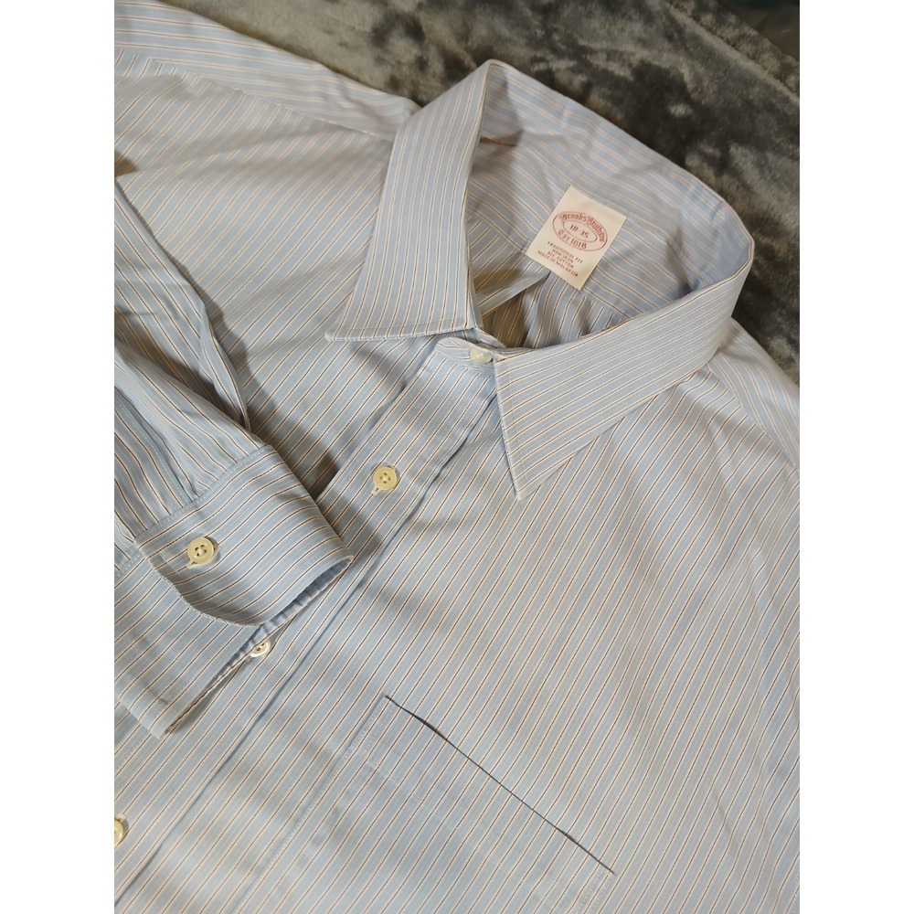 Brooks Brothers Mens Shirt SZ 18-35  Button Up Dress Long Sleeve  Non Iron
